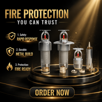 2025 Sprinkler d'incendie suspendu mural vertical en fonte, d'origine usine, accessoire d'équipement de lutte contre les incendies, pour incendies forestiers