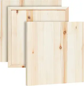 home wooden decor by doing it yourself Wooden wall decorative board 3 Pack Unfinished Craft Wood Board Panels