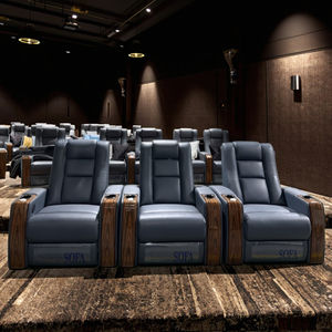 Birinci sınıf Modern kavisli deri ev sineması kanepe sandalye çok fonksiyonlu elektrik kombinasyonu için görsel-işitsel oda için oteller - Product Image 3