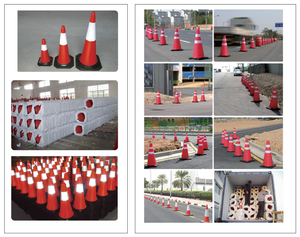 2 collari riflettenti coni di sicurezza stradale in PVC Premium da 90cm, coni di sicurezza stradale barriere di avvertimento del traffico - Product Image 3