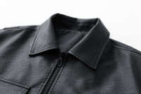 Blouson en cuir noir/marron pour moto, blouson bomber d'hiver, blouson varsity en cuir PU zippé pour homme
