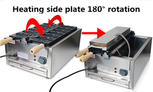 Nouveau Design <span class=keywords><strong>prix</strong></span> départ usine <span class=keywords><strong>professionnel</strong></span> gaufre poisson en forme de fabricant/12 pièces gaz poisson forme gaufre Taiyaki boulanger - Product Image 2