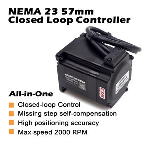 มอเตอร์สเต็ปเปอร์แบบวงปิด CSM UIM5756PM NEMA 23 แรงดันไฟฟ้า 24-48VDC 2.8A ควบคุมด้วยพัลส์-ไดร์ พร้อมเอนโค้ดเดอร์ในตัว แบบไฮบริด แกนขนาด 10 มม. - Product Image 2