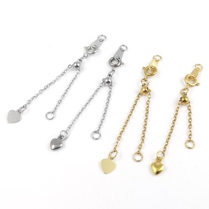 Stainless Steel Heart Shape Extension Chain Lobster Clasp For <b>Bracelet</b> Making DIY Jewelry Findings Components - Product Image 1