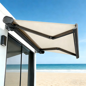 Toldo <span class=keywords><strong>de</strong></span> Jardín <span class=keywords><strong>de</strong></span> Aluminio Plegable con Brazo Articulado, <span class=keywords><strong>Toldos</strong></span> Retráctiles Motorizados <span class=keywords><strong>para</strong></span> Exteriores, Toldo <span class=keywords><strong>de</strong></span> Casete Completo - Product Image 2