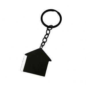 Porte-clés en métal personnalisé en forme de maison, gravure au laser, impression de logo, acier inoxydable, matériau vierge pour photo - Product Image 2