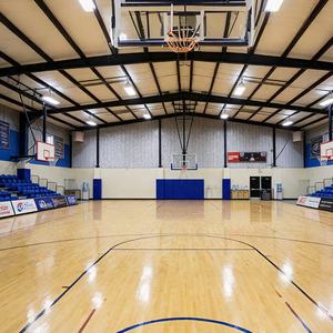 Gymnase en structure acier préfabriquée durable avec une durée de vie de 50 ans, certifié ISO9001, résistant au vent, pour projets municipaux - Product Image 1