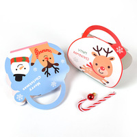 Offre Spéciale Cerf Et bonhomme de neige Joyeux Noël Boîte D'emballage Pliant Boîte Cadeau Boîte D'emballage