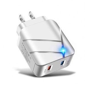 Nouveau chargeur rapide 27W à LED, QC3.0+2.1A, double USB, chargeur de téléphone, vente directe d'usine - Product Image 5