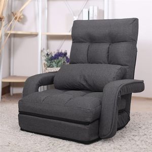 Indoor chaise longue bank, opvouwbare relaxfauteuil, ligbed met armleuningen en een kussen - Product Image 3