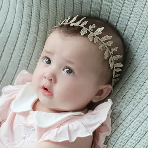  Kids Baby Headband Toddler Lace Bow Flower Hair Bands For Girls