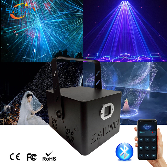 10W 15W RGB Bluetooth APP Laser Show ILDA 3D Laser Projector Party Disco Stage Full Color Lazer Animation Dj Laser Lights CE