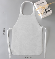 Tablier à bavette non tissé jetable bon marché avec logo personnalisé imprimé