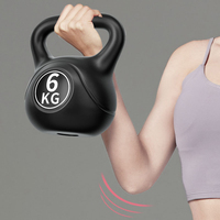 Kettlebell de compétition de fitness à domicile personnalisé pour hommes, kettlebell de musculation 2-14kg en ciment enduit de PE, vente en gros