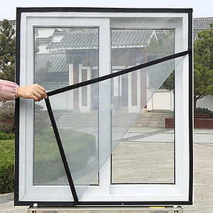 Moustiquaire de fenêtre en fibre de verre réglable DIY pour usage domestique et hôtelier, avec fixation auto-adhésive et design auto-agrippant <span class=keywords><strong>anti</strong></span>-moustiques - Product Image 4