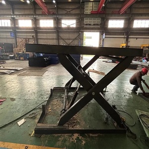 Hot-bán thủy lực Dock Cargo Lift bảng mới Scissor Lift Dock leveller xe bơm thép phun cát sau khi loại bỏ gỉ 2 tấn - Product Image 5