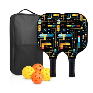 Juego de paletas de Pickleball de fibra de vidrio de lujo, fabricante profesional, <span class=keywords><strong>precio</strong></span> bajo, venta al por mayor, paleta de Pickleball de estilo infantil personalizada - Product Image 2