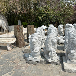 Estatuas de Perros Foo Fu Talladas a Mano de Diseño Moderno, Piedra Natural de Mármol y Granito para Decoración de Jardín, Exteriores, Hogar y Parque - Product Image 4