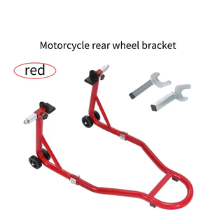Support de réparation et d'entretien mobile noir et rouge de haute qualité, support universel de remplacement de pneus pour moto - Product Image 3