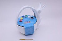 Kit de bricolage en porcelaine bisque non peinte, pot de fleurs en forme de lapin de Pâques, style classique, artisanat pour enfants, ensemble cadeau pour enfants