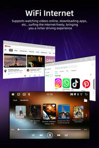 Autoradio Android 13 BQCC 7 pouces 2Din Quad/Octa Core avec Carplay WIFI GPS BT 4G Lecteur multimédia USB DSP 32EQ pour <span class=keywords><strong>Audi</strong></span> <span class=keywords><strong>A3</strong></span> 2003-2012 - Product Image 4