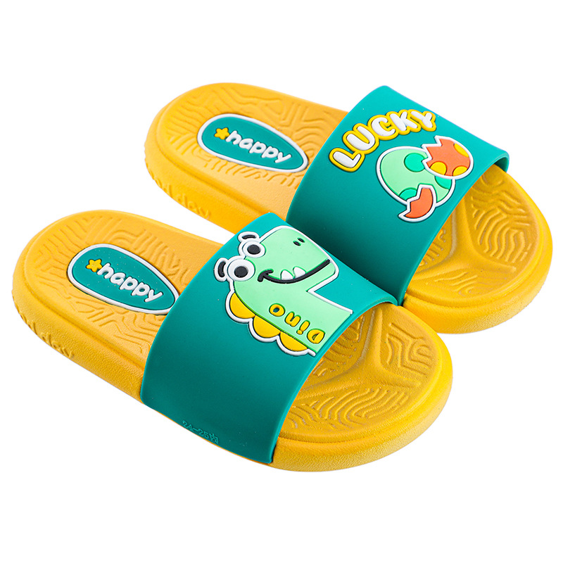 Летние Симпатичные нескользящие носки в летний период, на нескользящей плоской подошве, анимированные домашние тапочки для детей
