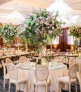 Silla de estilo francés del Rey Louis XV para boda, mueble blanco con respaldo de lino y ratán para el hogar, silla de comedor de cuero tejido moderno