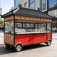 Camion de restauration mobile entièrement équipé, camion de cuisine motorisé en acier inoxydable, cuisine complète pour la vente de snacks, bonbons, chips et services de traiteur