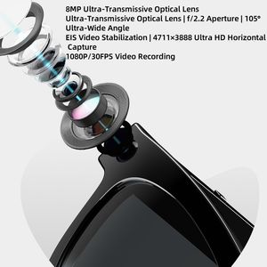 Gafas Inteligentes con IA de 8MP y Video 1080P, Almacenamiento - Gafas con Cámara Bluetooth para Grabación Manos Libres - Product Image 3