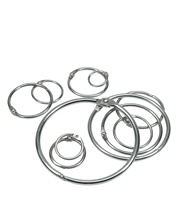 Anneaux de reliure en métal argenté multi-styles, anneaux pour feuilles mobiles, cartes d'indexation, cartes flash, porte-clés, outils et accessoires de couture pour point de croix