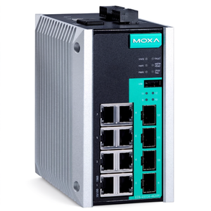 สวิตช์จัดการกิ๊กกะบิต Moxa EDS-G512E-4GSFP-T สวิตช์อีเธอร์เน็ตอุตสาหกรรม 8 พอร์ตสำหรับองค์กร - Product Image 2