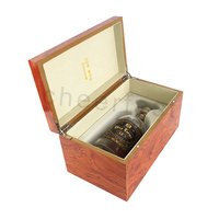 Boîte à whisky en bois élégante pour cadeaux haut de gamme, vente chaude, bois de palissandre brillant et laque de piano, MDF, boîte à bouteille unique