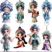 Porte-clés personnalisé en acrylique, imprimé UV, découpé au laser, breloque en acrylique de 3 mm, pendentif holographique de dessin animé pour cadeau promotionnel et vente au détail