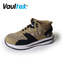 Chaussures de sécurité légères Vaultex pour hommes, anti-écrasement, couleur kaki, pour le travail et la construction, avec EVA
