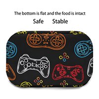 Sac à déjeuner isotherme portable pour garçons, imprimé par sublimation intégrale, avec logo personnalisé, fermeture éclair, en polyester, motif manette de jeu colorée