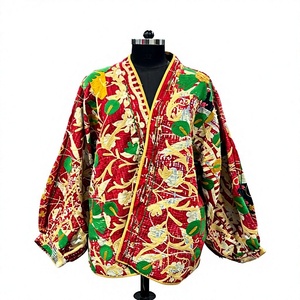 Chaqueta Bordada Royal Kantha, Chaqueta Vintage con Parches Kantha, Abrigo Floral Bohemio Kantha, Chaqueta Kantha Bordada a Mano - Product Image 2