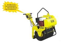 Compacteur de sol vibrant BOPU Mini à tambour unique 300 kg, autoporté, moteur essence 4 kW, force de compression élevée 15 KN