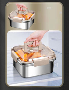 กล่องใส่อาหารสแตนเลส Syh213 ป้องกันการรั่วซึม พกพาสะดวก สำหรับแช่เย็น เก็บอาหารสด กล่องเบนโตะเกรดอาหารกลางวัน ขายส่ง - Product Image 2