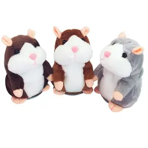 ZD enregistrement Hamster en peluche jouet hochant la tête Hamster animaux en peluche jouets doux marche Hamster poupée Peluche Animal en peluche poupées pour enfants