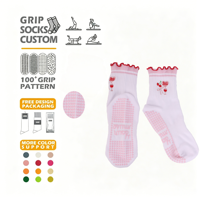 Chaussettes de Pilates antidérapantes personnalisées POPSOX avec matériau respirant à séchage rapide pour femmes