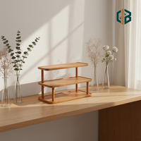 Support de rangement en bois pour tasses de bureau, à trois niveaux, multi-étages, pour tasses à thé, comptoir de bar, coin café, buffet, porte-gobelets d'eau