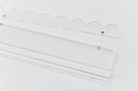 Supports de Mahjong en Acrylique Transparent de 17,5 et 20 Pouces à Fond Plat et Bord Festonné pour Tables de Tournoi Américaines Professionnelles – Vente en Gros
