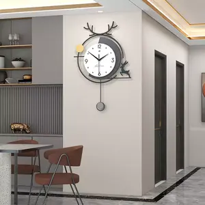 JJT Moderne Nordique Métal Décoratif 3D Surdimensionné Minimaliste Horloge Murale pour Salon De Luxe Décoration de La Maison reloj de pared