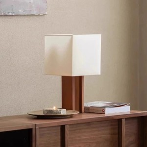 Lámpara de mesa de madera maciza E27, fuente de luz Led, control de interruptor para sala de estar, dormitorio, estudio, estilo nórdico Retro - Product Image 1