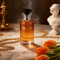 Flacon de parfum au design nouveau avec emballage personnalisé, flacon en verre carré à fond épais de luxe pour cadeau haut de gamme