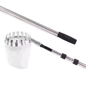Tige télescopique longue portée pour cueillir les fruits du jardin, panier de cueillette en métal pour vergers, attrapeur de pommes et de pêches - Product Image 1