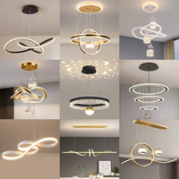 Lustre LED de luxe, lampe suspendue, éclairage de plafond intérieur, salle à manger, décoration de la maison, éclairage en fer anti-éblouissement, vente en gros