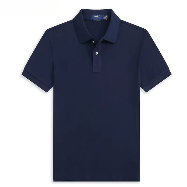 Top Quality Paul's Little Horse Polo Shirt Men's Flip Collar Loose Solid Color Pure Cotton Embroidered Short Sleeve Polo T-shirt