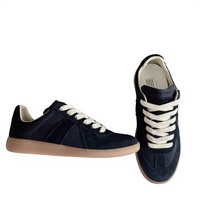 Chaussures plates décontractées en cuir véritable de marque de créateur pour hommes et femmes, confortables, à lacets, style rétro, respirantes, chaussures de basket tendance