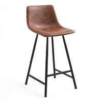Chaises de bar et tabourets de comptoir hauts en velours et cuir, style nordique de luxe moderne, pour salle à manger, extérieur, centre commercial, restaurant - Vente en gros